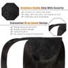 Curly Ponytail Extension, Long Straight Wrap-Around Hairpiece, Brazilian Remy Hair, Clip-In view 3