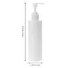 4-Pack 250 ml White Plastic Dispenser Bottles for Shampoo and Lotion view 2