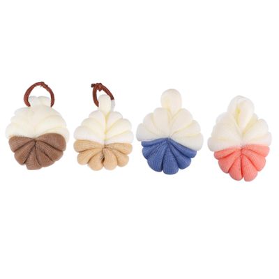 4-Pack PE Mesh Shower Poufs for Children and Toddlers