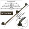 Bronze Handrail for Outdoor Use, Non-Slip Wall-Mounted Grab Bar for Stairs, 210 cm, Various Lengths Available view 2