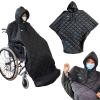 Rusopobe Windproof Warm Full-Body Wheelchair Blanket with Hood, Plush-Lined Poncho for Adults Under 175 cm view 1