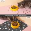 Pet Feeding Mat - Absorbent and Quick-Drying (Dark Gray - Multiple Paws, 30 x 50 cm) view 2