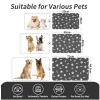 Pet Feeding Mat - Absorbent and Quick-Drying (Dark Gray - Multiple Paws, 30 x 50 cm) view 4