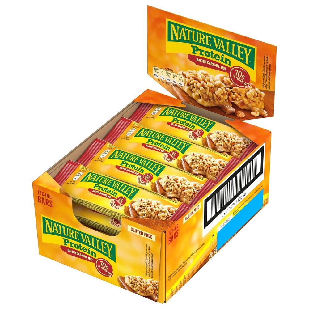 NATURE VALLEY Protein Nut Bars | Salted Caramel & Nut | 12 x 42 g Bars