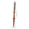 Small Round Hair Brush with Wooden Handle, Heat-Resistant, Brown view 2