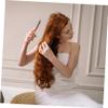 Small Round Hair Brush with Wooden Handle, Heat-Resistant, Brown view 4