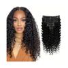 Deep Wave Clip-In Hair Extensions, 100% Brazilian Remy Human Hair, 120 g view 1