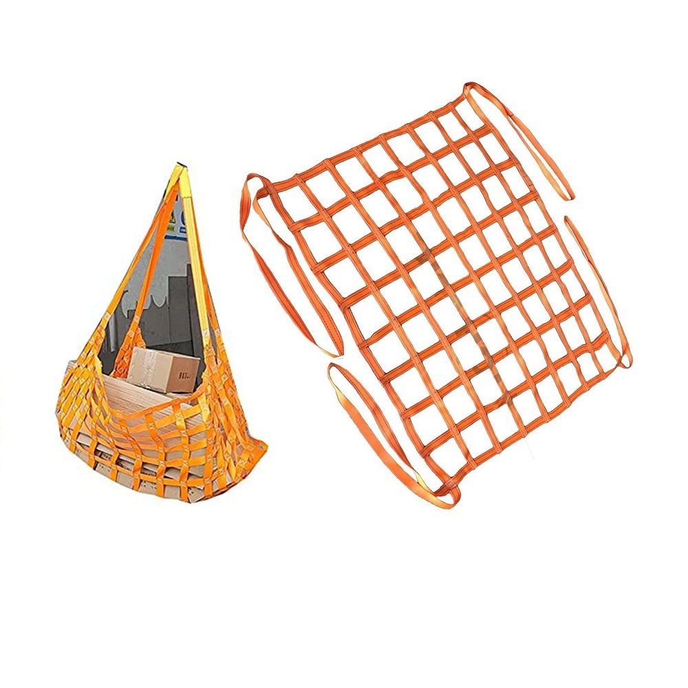 Nylon Cargo Lifting Net, Lifting Net for Industrial Loading and Unloading Tools, Decorative Fences and Garden Climbing Net, Capacity 0.3–3.5 Tons (1 x 1 m, 10 cm Mesh, 300 kg Capacity)