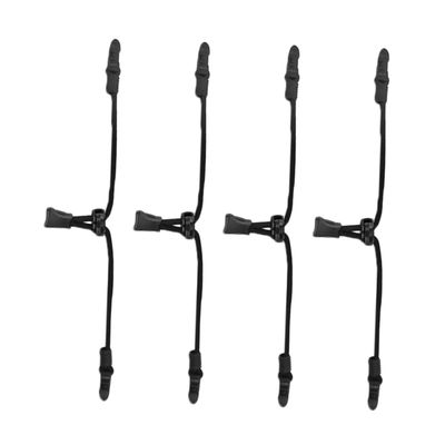 Adjustable Mask Extender Straps, 4-Pack, Nylon, Black