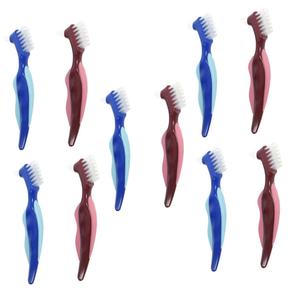 Baluue 10-Piece Double-Sided Denture Cleaning Brush Set