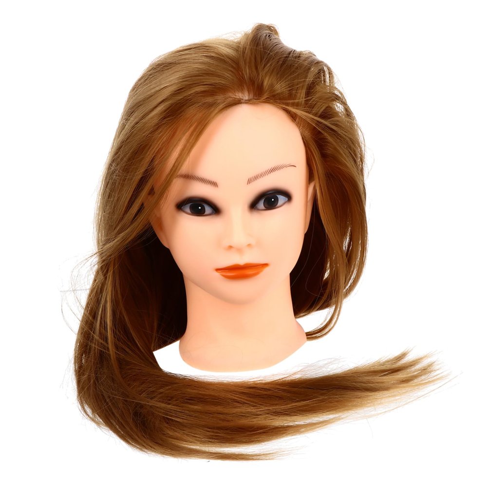 Hairdressing Mannequin Head, High-Temperature Fiber, Gold, 1 Set