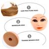 Hairdressing Mannequin Head, High-Temperature Fiber, Gold, 1 Set view 2