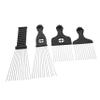 Healeved 4-Piece Stainless Steel Hair Comb Set, Afro Pick and Beard Combs for Men view 1