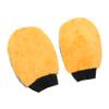 TOGEVAL Hamster Bathing Gloves with Scratch Protection, 2 Pieces, Orange view 1
