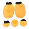 TOGEVAL Hamster Bathing Gloves with Scratch Protection, 2 Pieces, Orange view 3