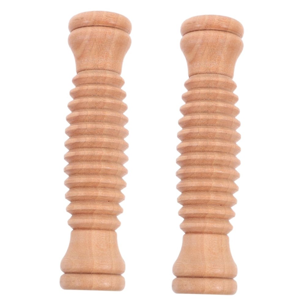 KOMBIUDA 2-Piece Wooden Foot Massage Roller Set, Portable Multifunctional Massage Tools for Legs and Body
