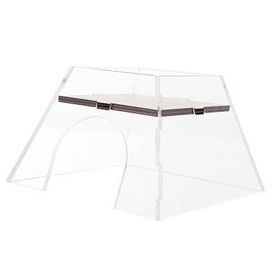TOGEVAL Transparent Hamster Hideout and Feeding Station