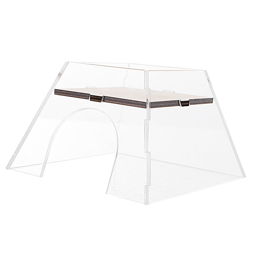 TOGEVAL Transparent Hamster Hideout and Feeding Station