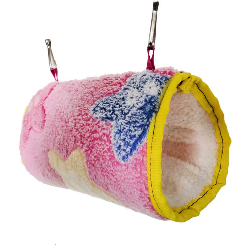 TOGEVAL Plush Hamster Hammock with Hanging Bed Design