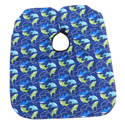 Blue Dolphin Cartoon Polyester Pongee Haircut Cape for Kids