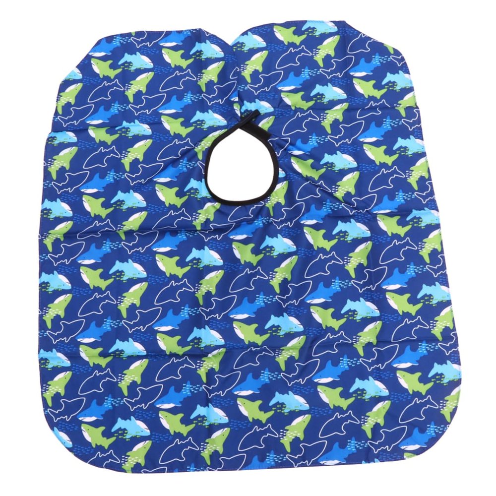 Blue Dolphin Cartoon Polyester Pongee Haircut Cape for Kids
