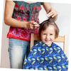 Blue Dolphin Cartoon Polyester Pongee Haircut Cape for Kids view 2
