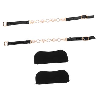 TINEASUR Removable Heel Straps for High Heels, 2 Pieces with Rhinestones