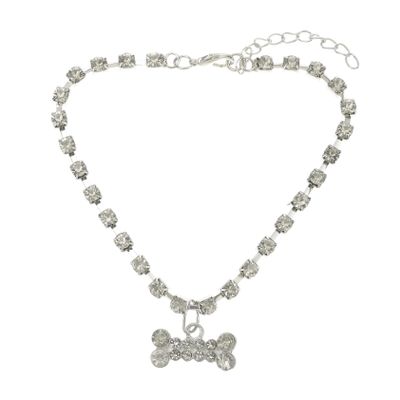 Happyyami Adjustable Rhinestone Dog Collar