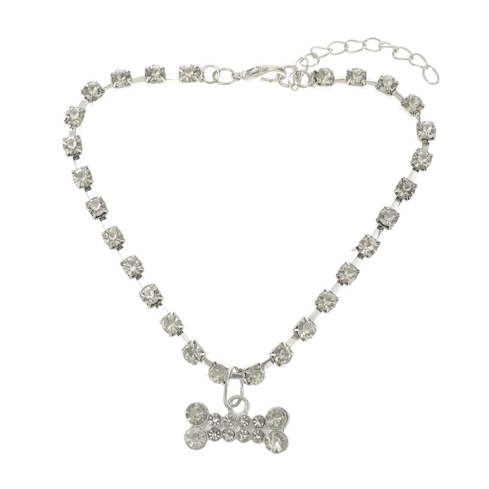 Happyyami Adjustable Rhinestone Dog Collar