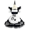 URFEDA Women's Sexy Cosplay Maid Uniform Set with Mini Skirt, Satin Apron and Collar view 4