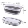 Foldable Pet Bathtub with Drain Holes, Multifunctional Dog and Cat Tub, Gray view 2