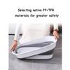 Foldable Pet Bathtub with Drain Holes, Multifunctional Dog and Cat Tub, Gray view 4
