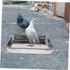 Happyyami Stainless Steel Pigeon Bath with Smooth Edge for Cage Use view 3