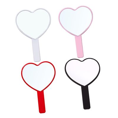 BELLIFFY 4-Piece Portable Heart-Shaped Handheld Makeup Mirrors