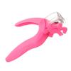 Nail Clipper for Artificial Nails, Stainless Steel and Plastic, Pink view 1