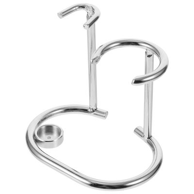 MUSISALY Razor Stand for Razors and Brushes, Silver