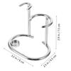 MUSISALY Razor Stand for Razors and Brushes, Silver view 2