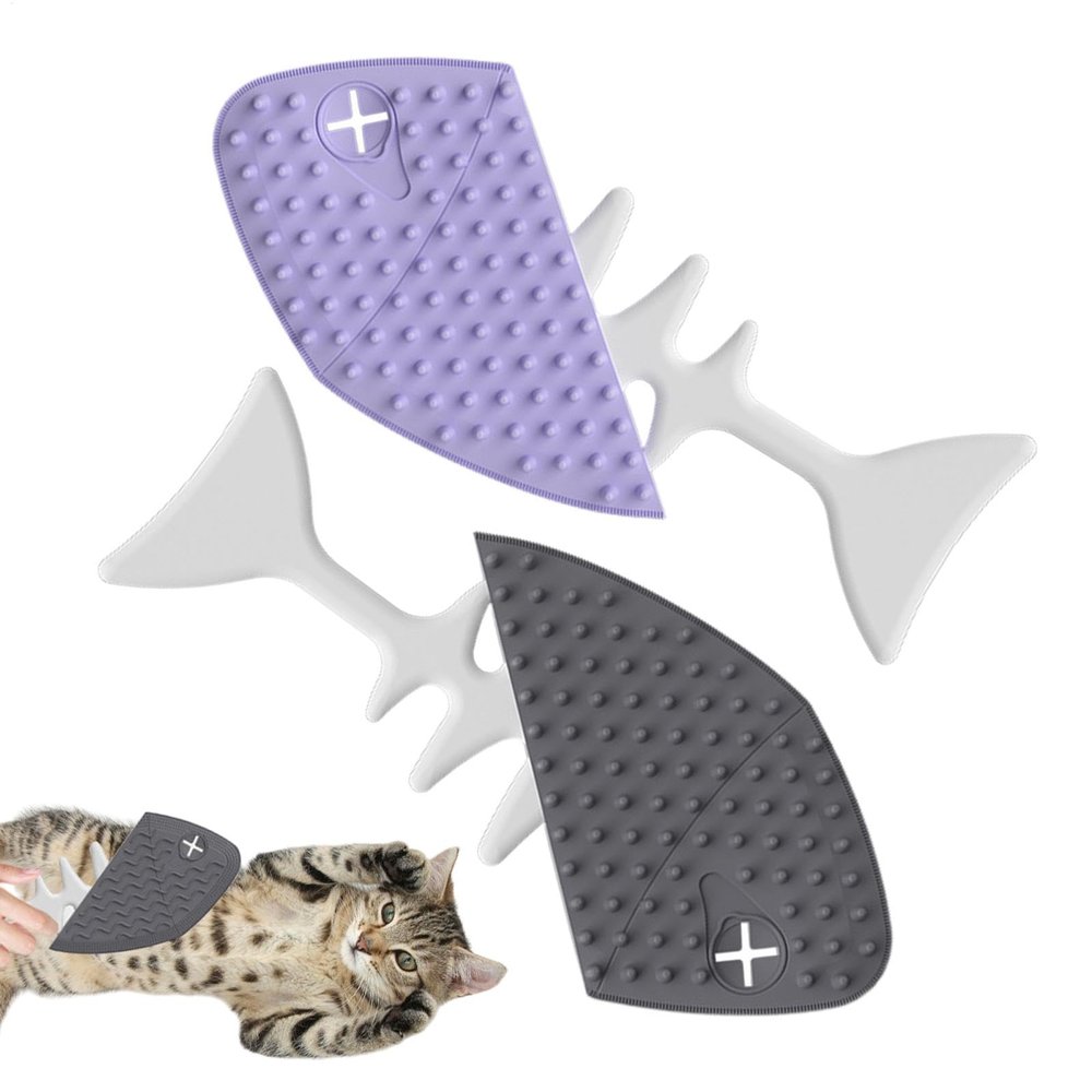Cat Comb & Brush | 2X Fishbone Kitten De-shedding Comb
