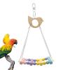 Cockatiel Birdcage Swing with Colorful Wooden Perches view 1