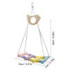 Cockatiel Birdcage Swing with Colorful Wooden Perches view 4