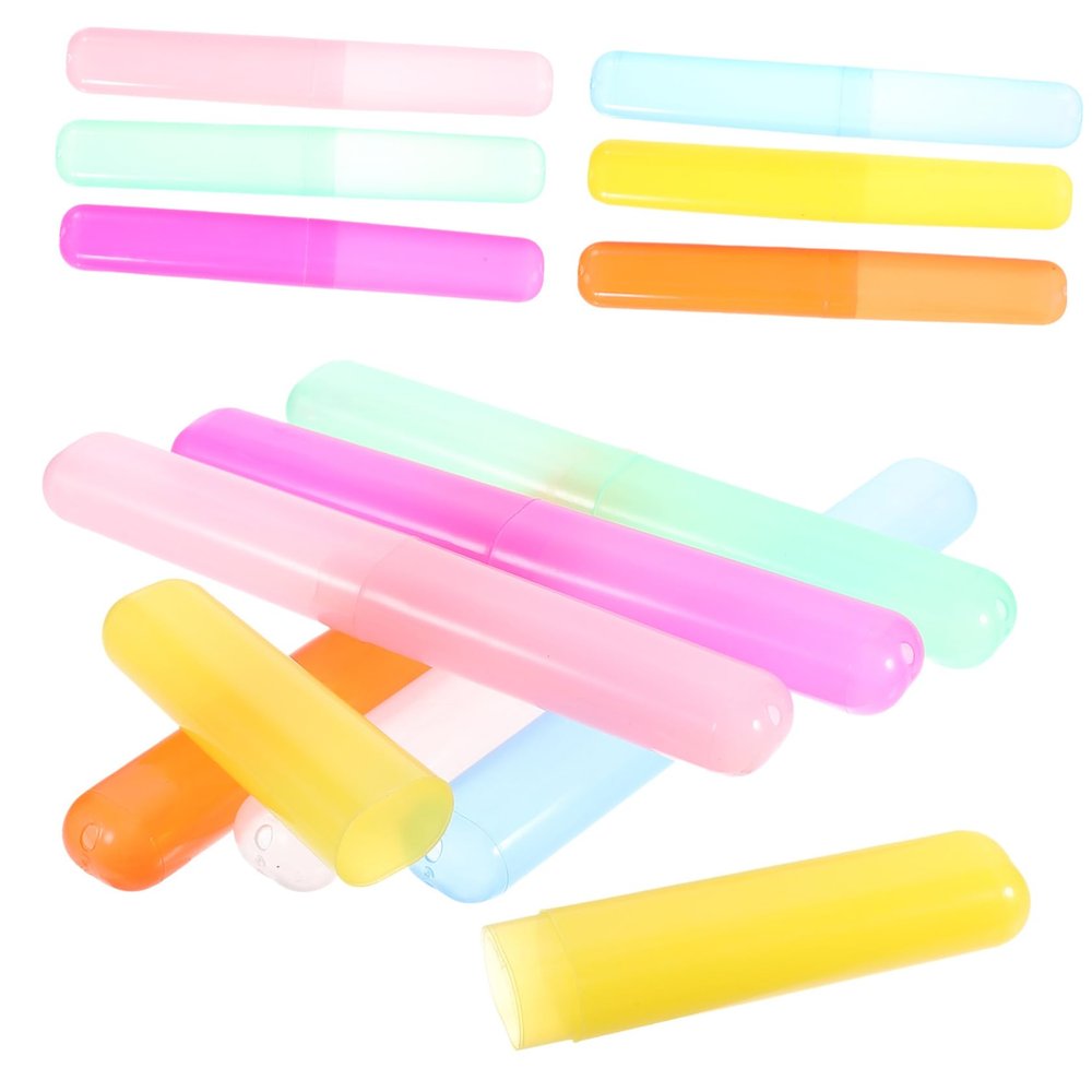 14-Piece Plastic Toothbrush Cases for Travel