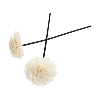Cabilock 2-Piece Aroma Diffuser Sticks, Rattan Essential Oil Sticks with Pink Multiflora Flower Design