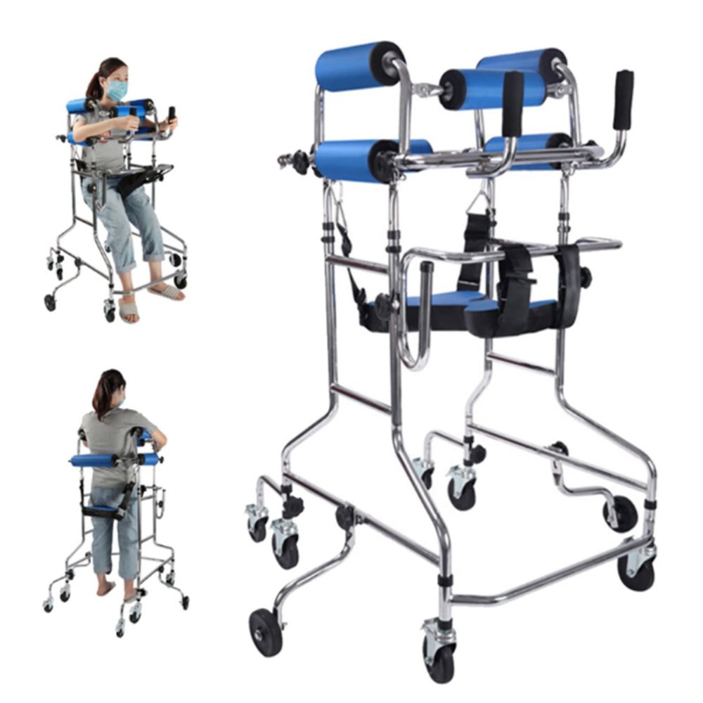 Height-Adjustable Hemiplegia Rehabilitation Walker for Adults and Seniors