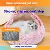 Lapcatz Round Hooded Nest Bed, Washable, Coffee A, 60 x 60 cm view 4