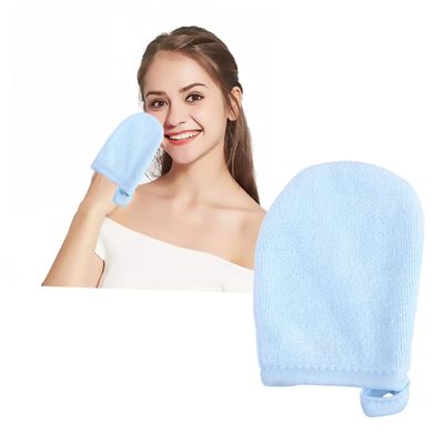 IWOWHERO 3-Piece Facial Cleansing Glove Set with Powder Puffs for Makeup Removal and Cleansing, Cotton Material, Reusable