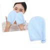 IWOWHERO 3-Piece Facial Cleansing Glove Set with Powder Puffs for Makeup Removal and Cleansing, Cotton Material, Reusable view 3