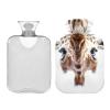 1-Liter Hot Water Bottle with Soft Giraffe Cover view 1