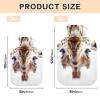 1-Liter Hot Water Bottle with Soft Giraffe Cover view 2