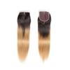 Larafona 100% Remy Human Hair Lace Closure, Ombre Blonde T1B/27, 4 x 4 in, 18 in view 1