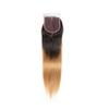 Larafona 100% Remy Human Hair Lace Closure, Ombre Blonde T1B/27, 4 x 4 in, 18 in view 3